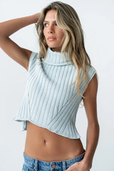 Timothy Sleeveless Sweater in Blue