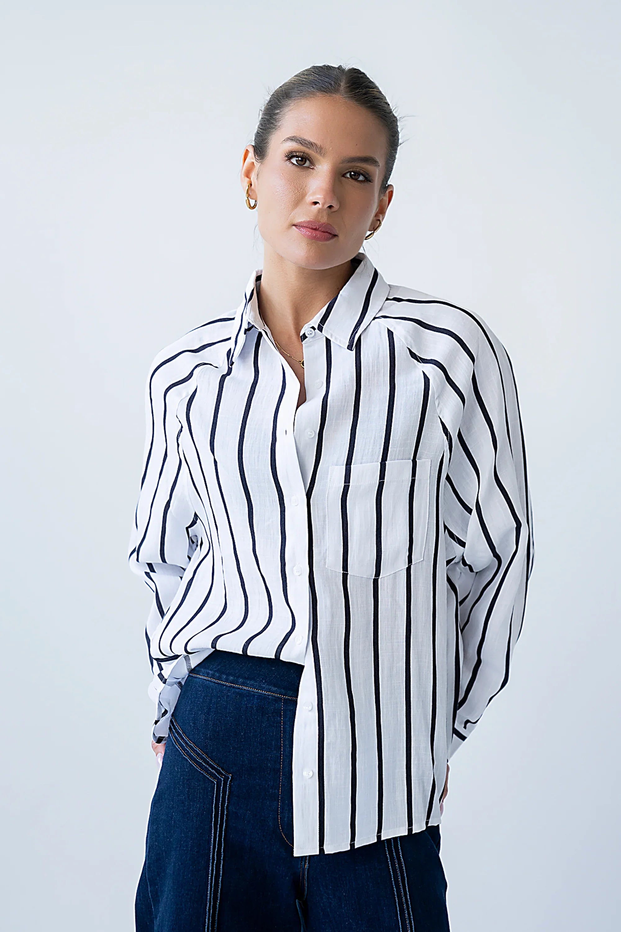 Ronie Striped Button Up