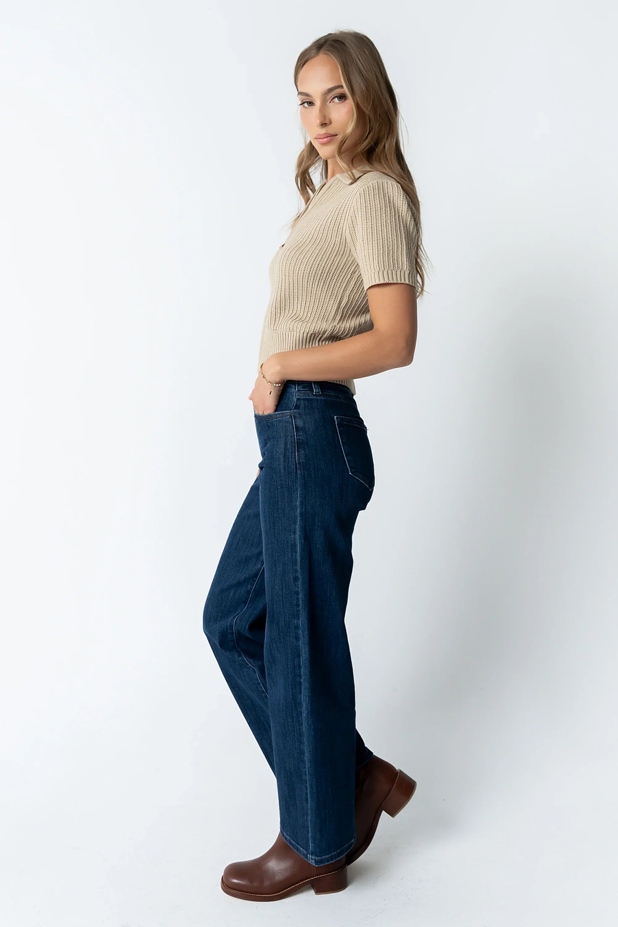Mandi Knit Sweater in Khaki