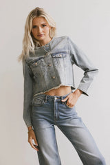 Marlowe Cropped Denim Jacket FINAL SALE
