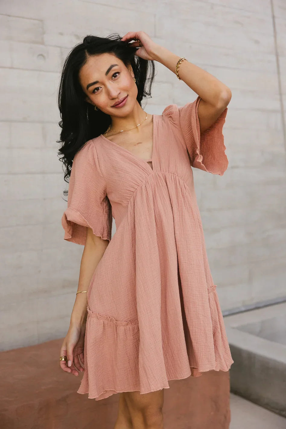 Slow It Down Mini Dress in Terracotta FINAL SALE