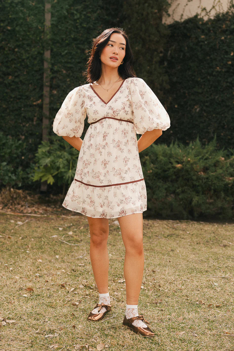 Lincoln Ribbon Trim Mini Dress FINAL SALE